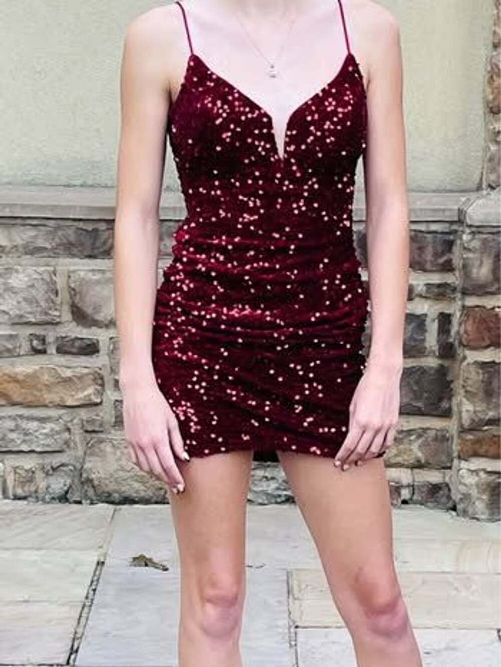 Burgundy Homecoming-mini Dress Size 000